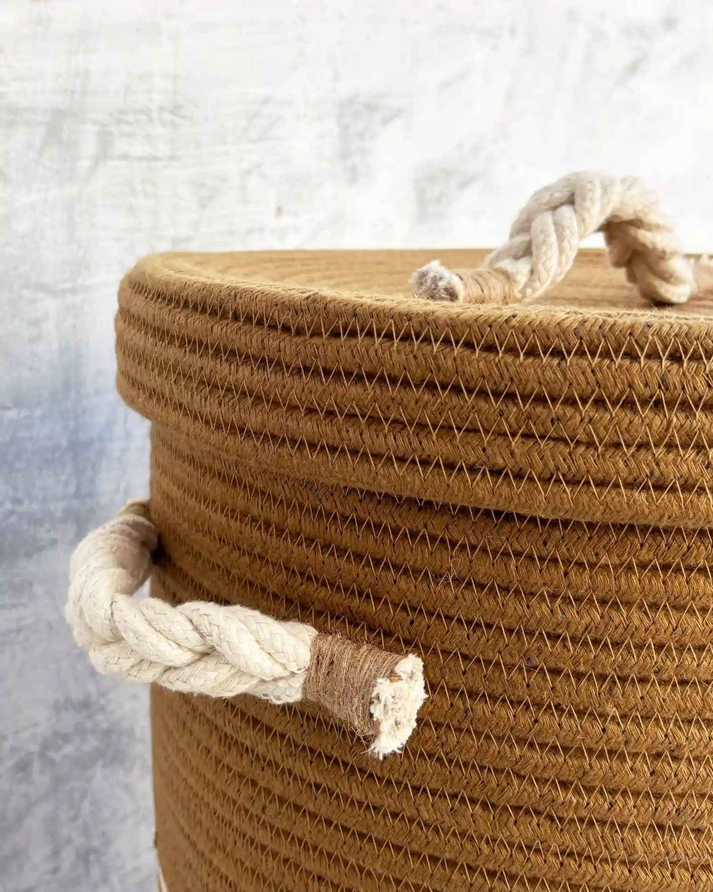 Laundry Basket with Hand-crafted Handles
