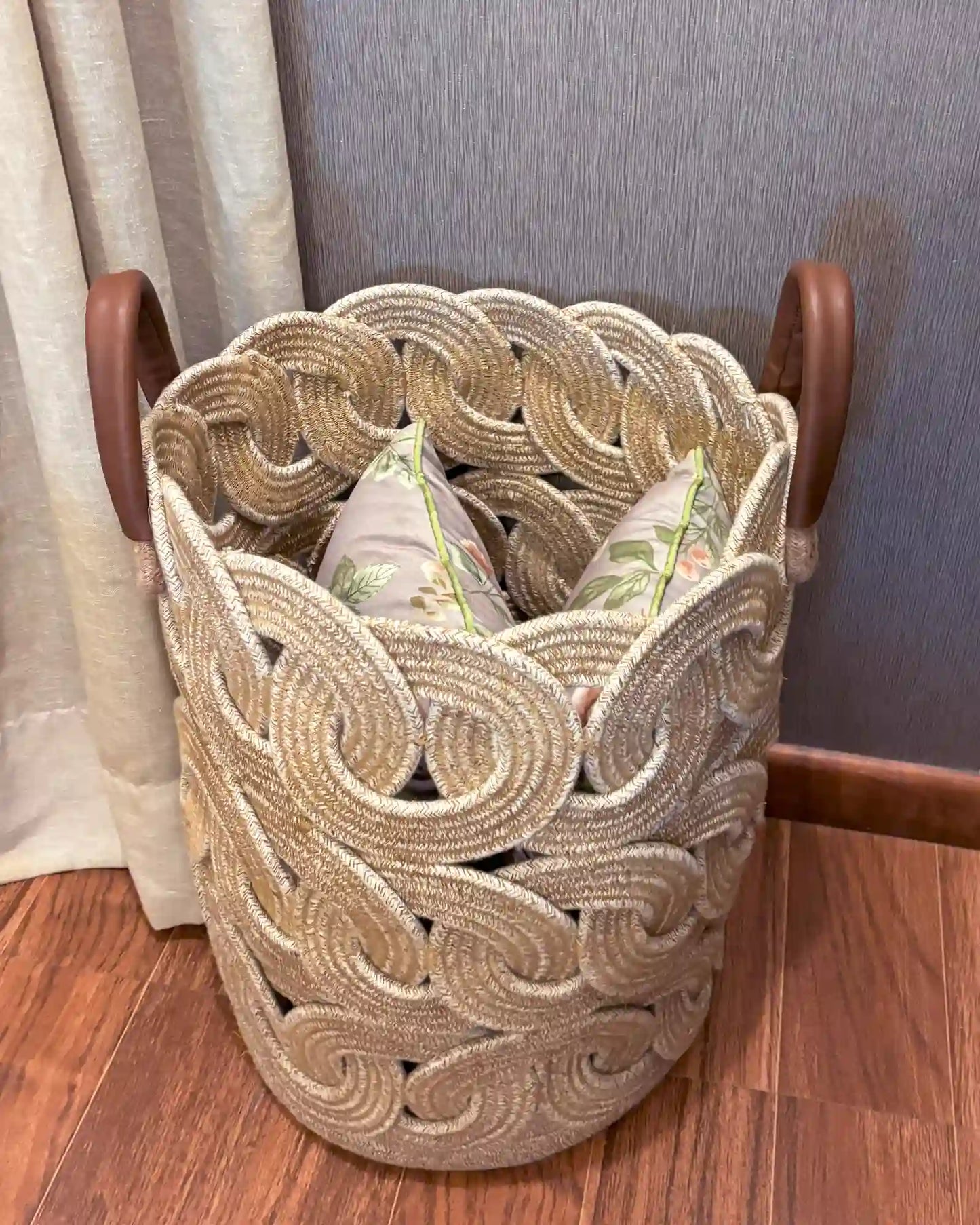 Basket for cushions