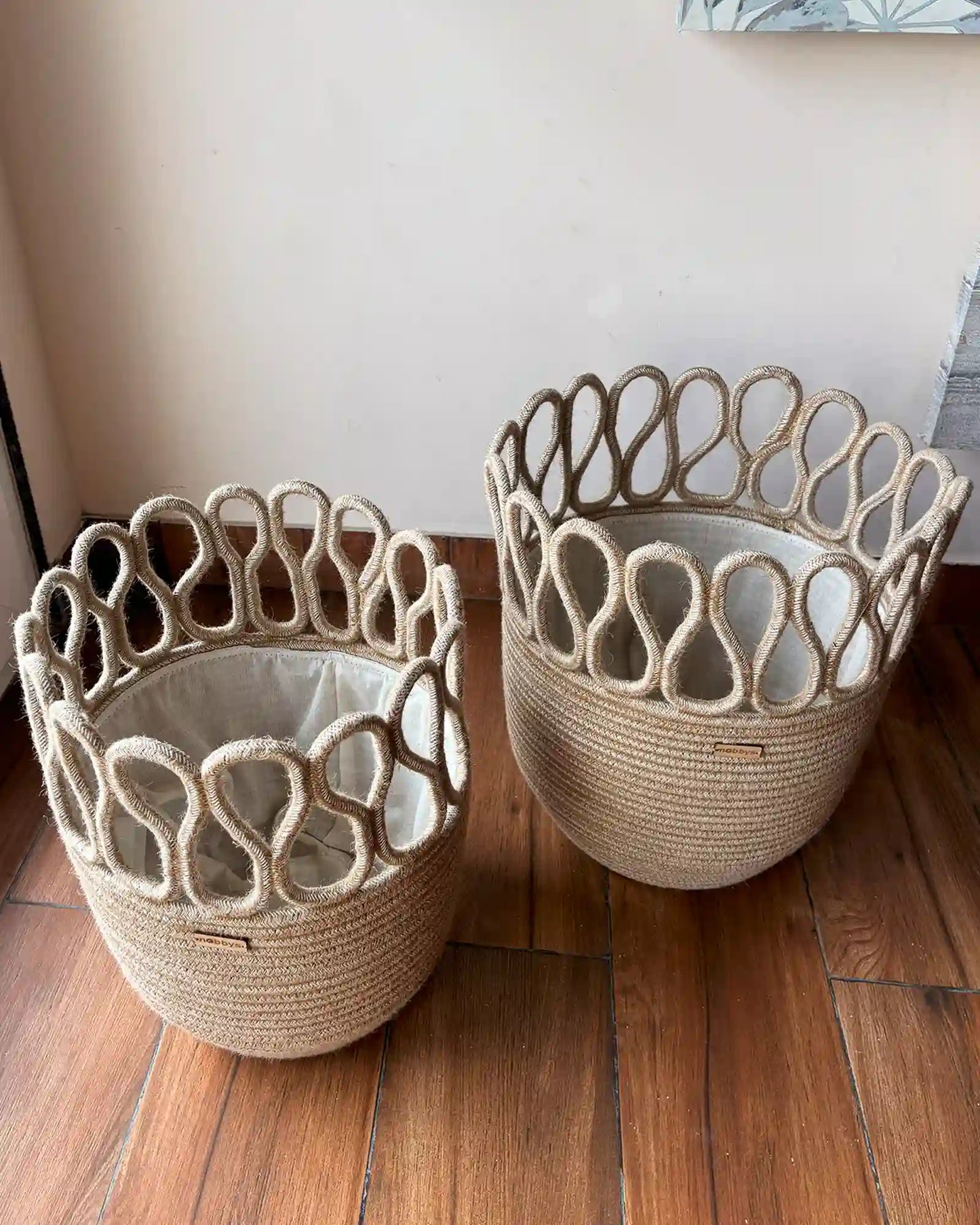 Mesmerizing Petal Loop Basket - Set of Two