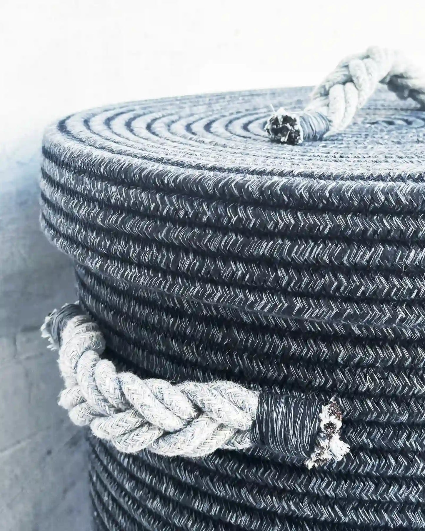 Laundry Basket with handcrafted handles