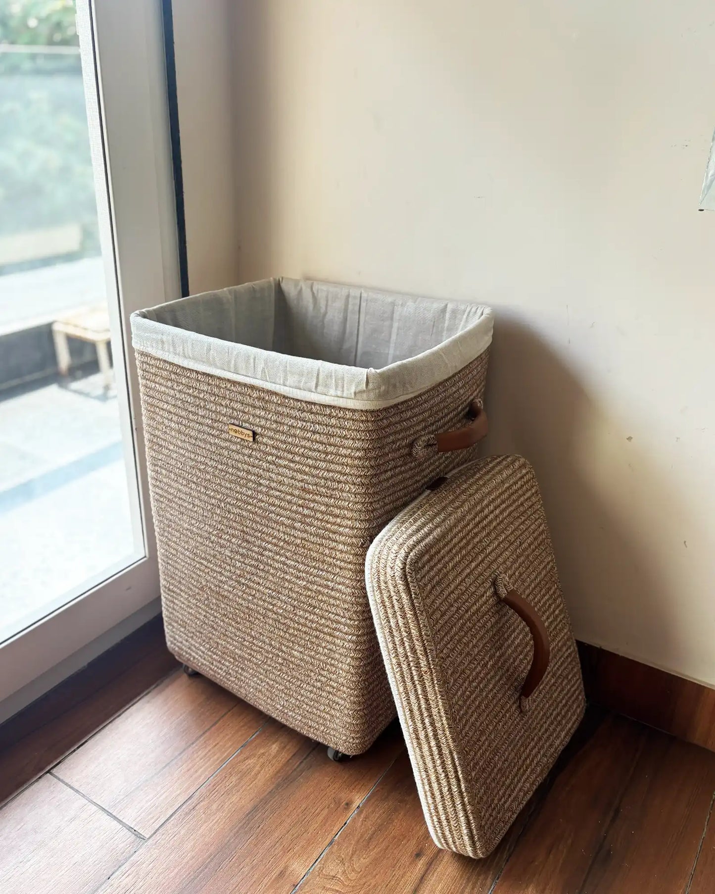 laundry basket with lid ivory