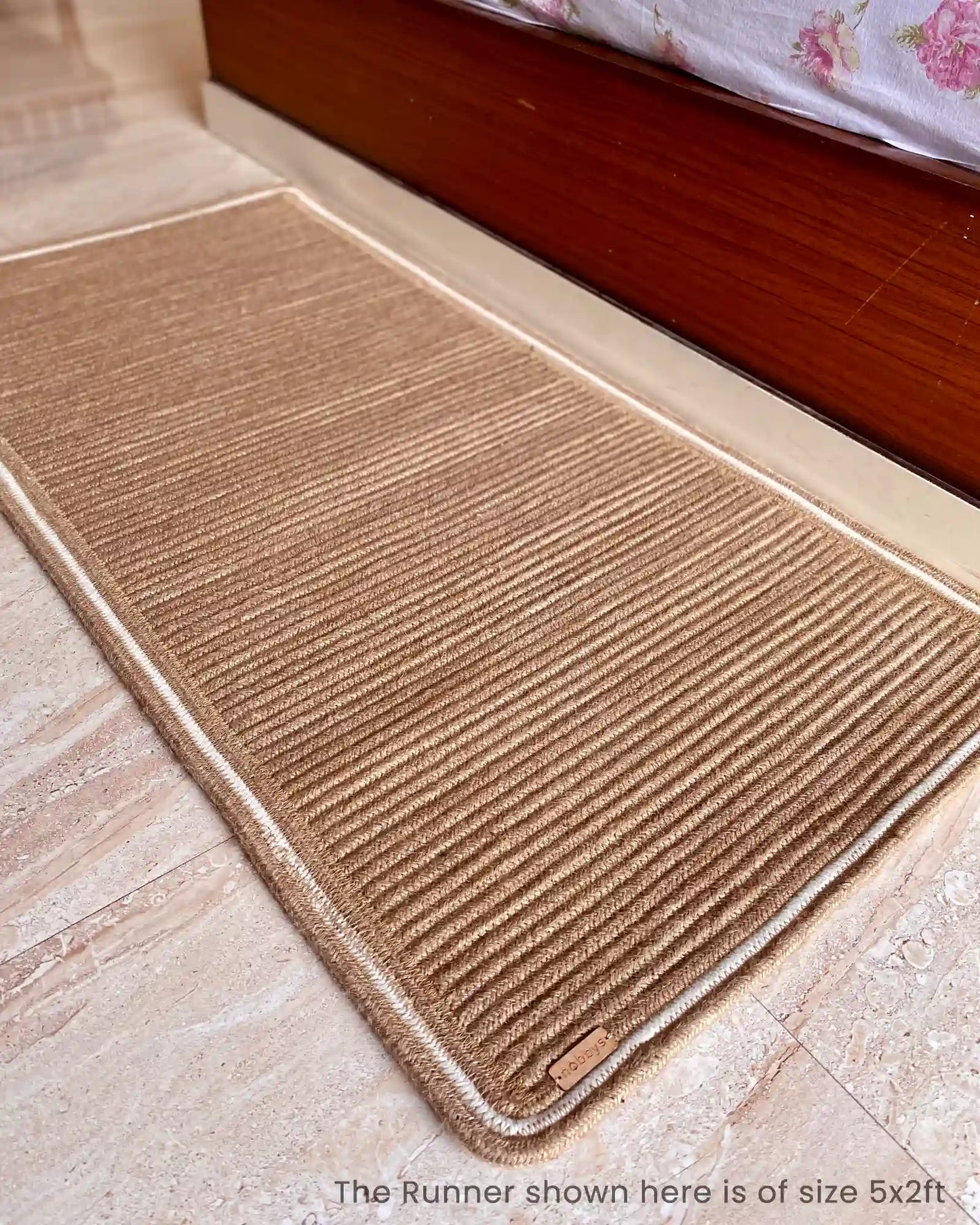 Earthy Brown Bedside Carpet (2ft x 5ft)