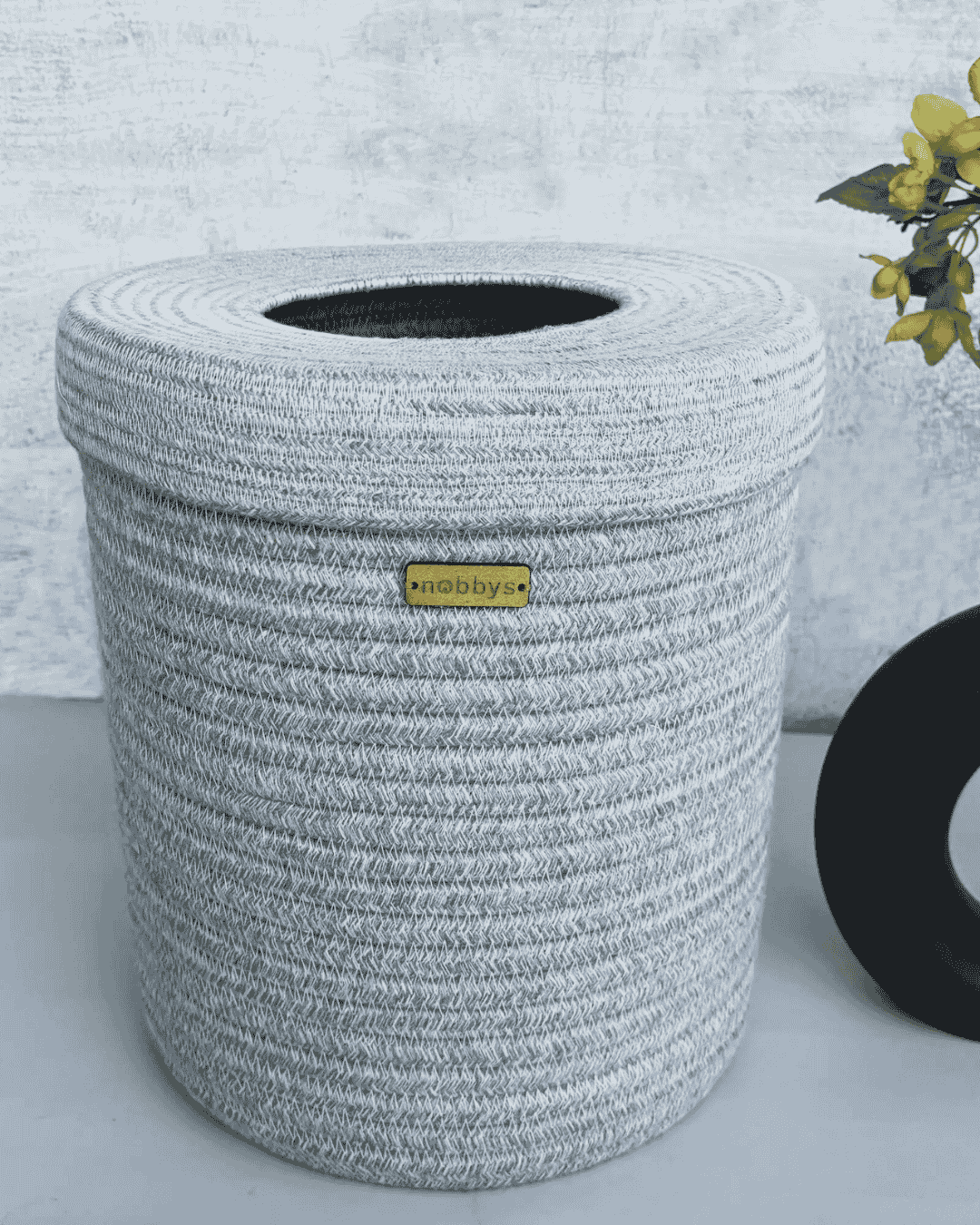 Pastel Blue Dustbin with lid (10"D x 12"H)