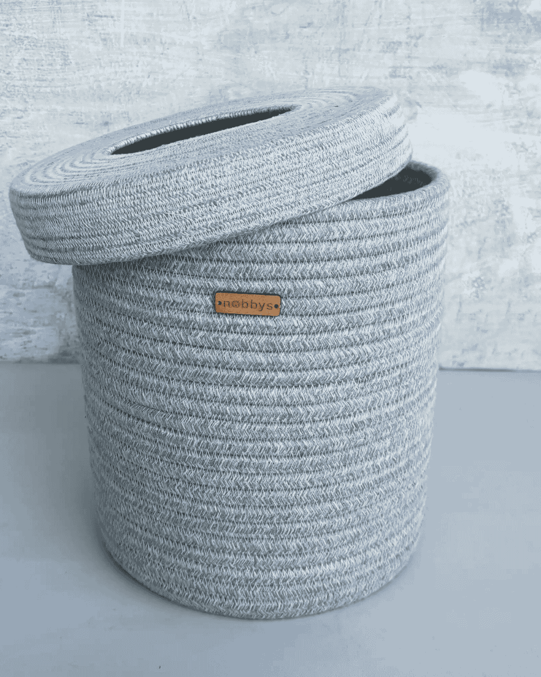 Pastel Blue Dustbin with lid (10"D x 12"H)