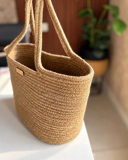 Earthy Woven Roots Lunch Bag