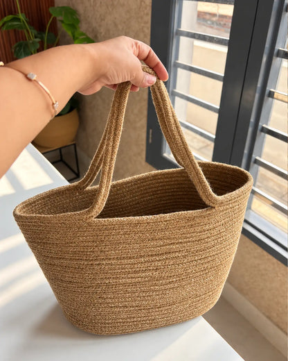 Earthy Woven Roots Lunch Bag