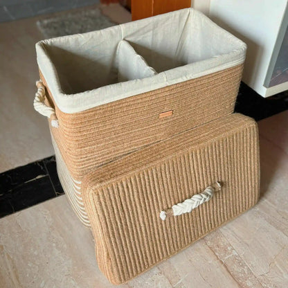 Laundry Basket with Partition