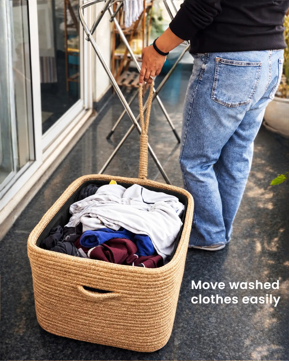 Wet Clothes Trolley with Wheels - 45 litres