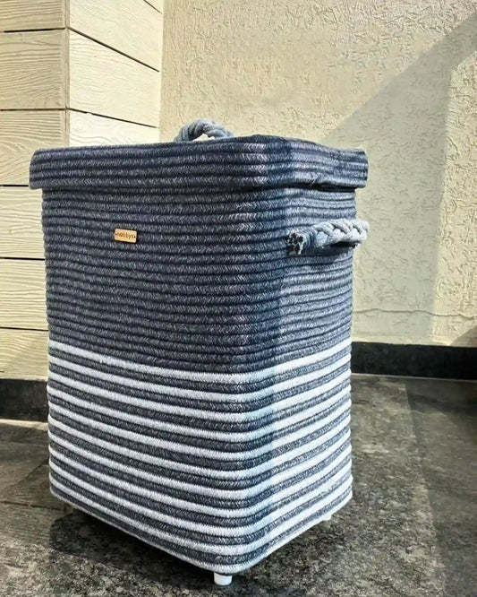 Rectangular Laundry Hamper in Blue Colour