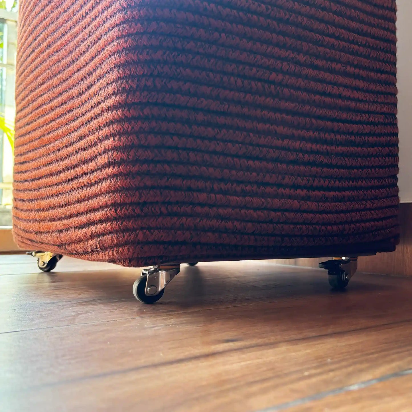 Laundry basket with wheels to carry laundry effortlessly