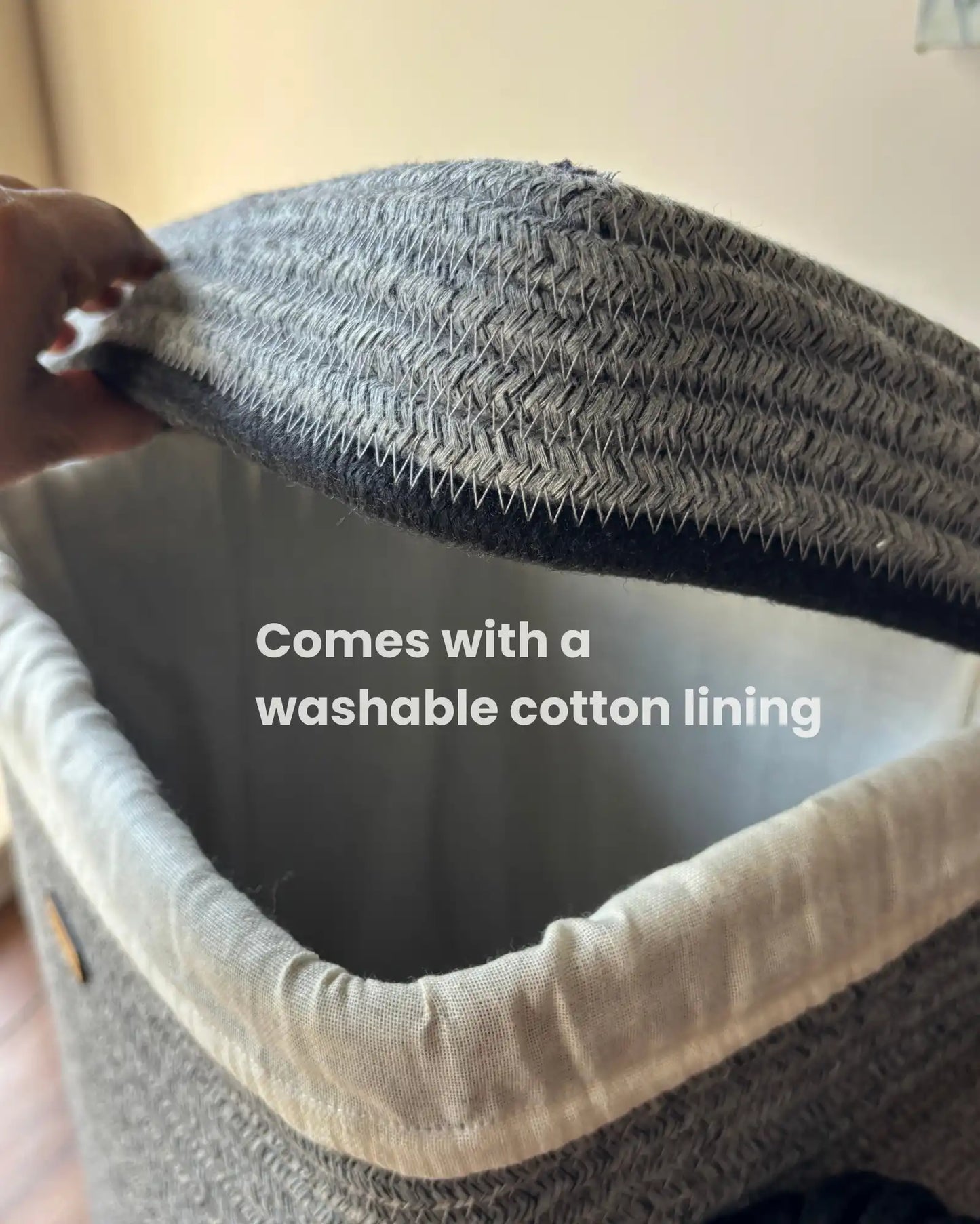 👑 Elite - Silver Grey Rectangular Laundry Basket with Wheels and Lid