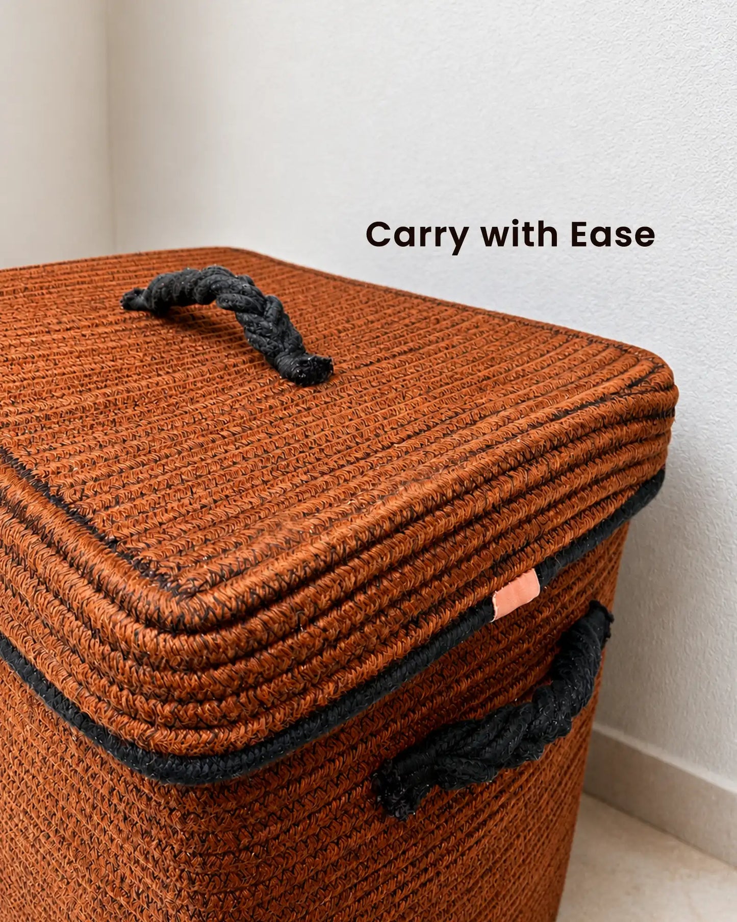 Auburn Earth Laundry Basket with Wheels -75 litres