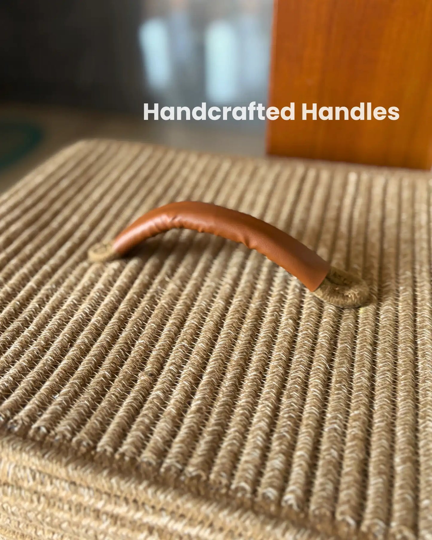 medium brown laundry basket with handles