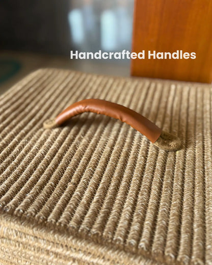 medium brown laundry basket with handles