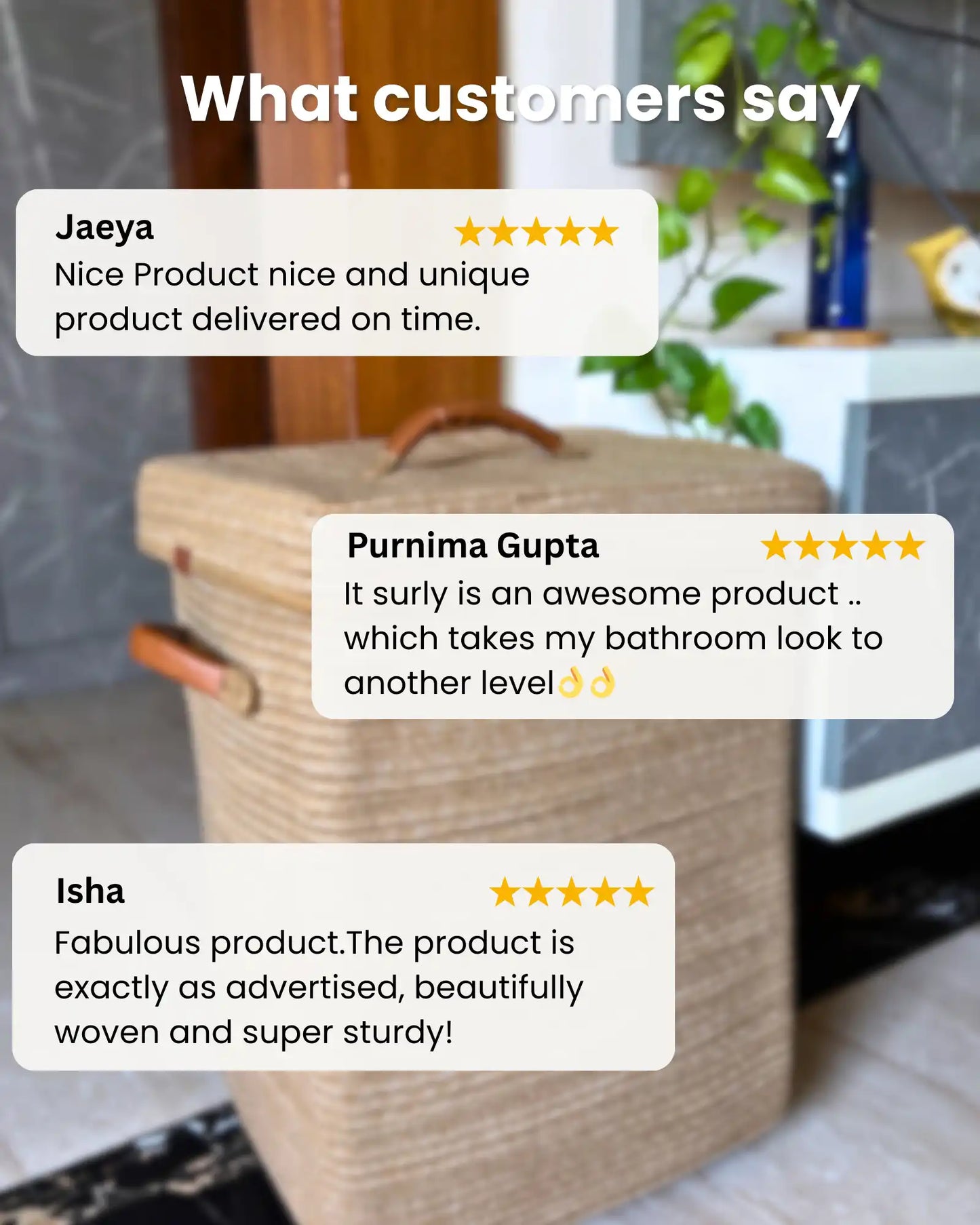 👑 Elite - Woven Roots Laundry Basket with Lid and Wheels