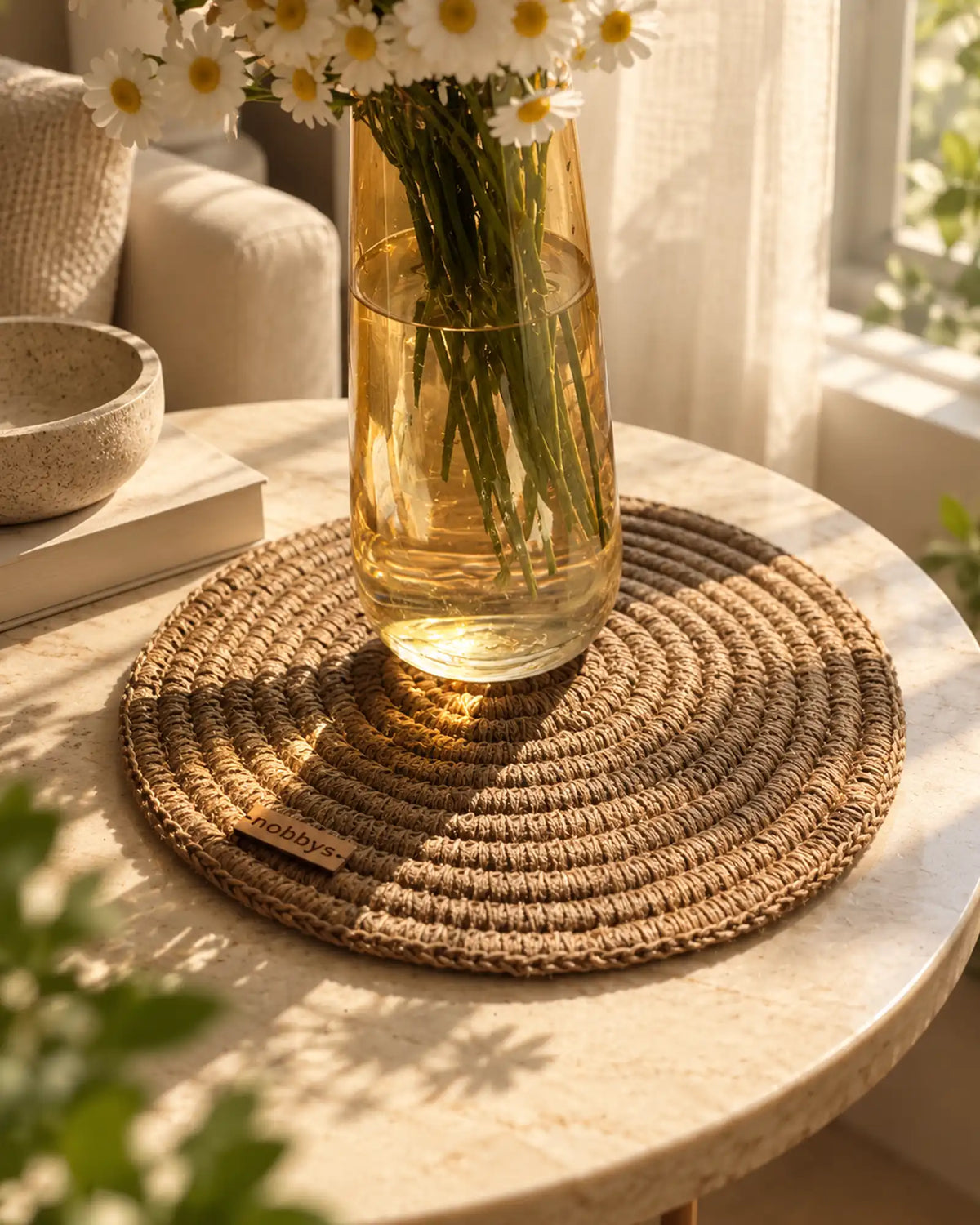 Handcrafted Jute Crochet Placemat (Pack of 3)