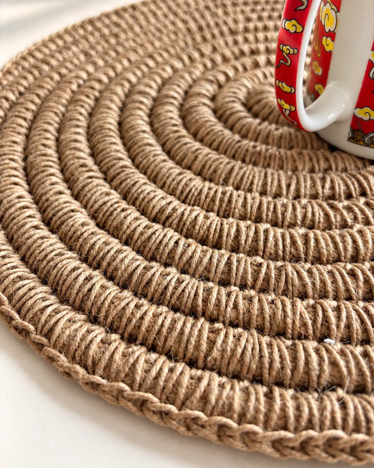 Handcrafted Jute Crochet Placemat (Pack of 3)