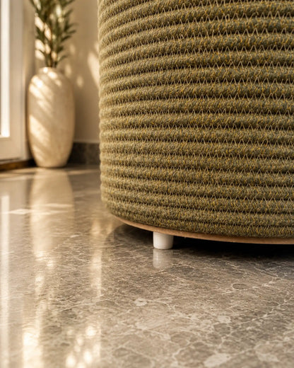 Olive Luxe Pouf