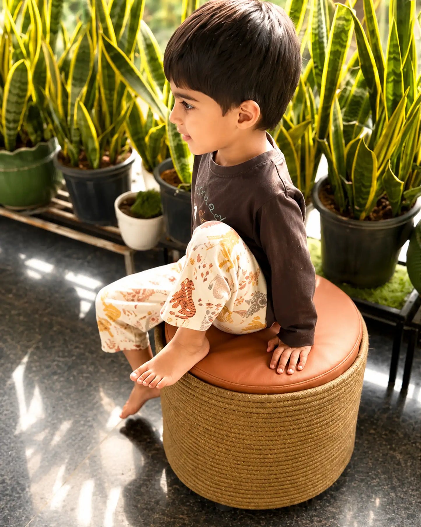Olive Luxe Pouf