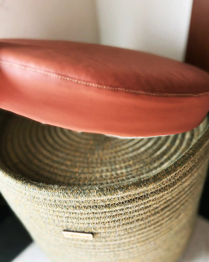 Olive Luxe Pouf