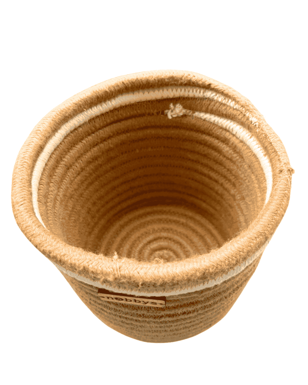 Jute Rope Planter With Raffia Embroidery Edge (5.5"D x 5.5"H)